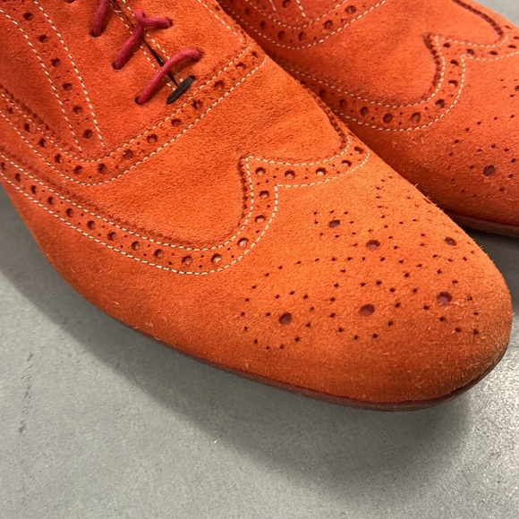 USED Paul Smith orange suede dip-dyed brogues Size 7 UK - Picture 11 of 16